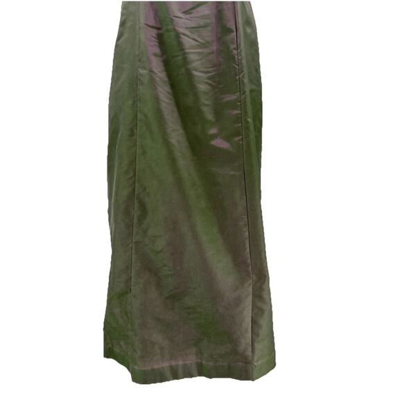 Vintage 90s Y2K Iridescent Dress Green Purple Prom Goth Fairy Grunge Beaded 8P - Picture 5 of 10